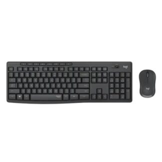 TECLADO Y MOUSE LOGITECH MK295 SILENT COMBO MEMBRANA INALÁMBRICO 2.4 GHZ ESPAÑOL 920-009792 NEGRO