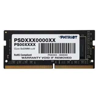 MEMORIA RAM PARA LAPTOP 8GB PATRIOT PSD48G320081S SL DDR4 3200MHZ CL22 1.2V NEGRO