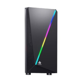 CASE GAMING RGB EAGLE WARRIOR CG05AARA001C H430 MID TOWER SIN VENTILACIÓN INCLUIDA CON VIDRIO FRONTAL Y LATERAL Y TIRA RGB NEGRO
