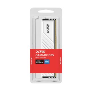 MEMORIA RAM PC 16GB ADATA XPG GAMMIX D35 DDR4 3200 MHZ CL16 1.35 V DISIPADOR BAJO PERFIL AX4U320016G16A-SWHD35 BLANCO