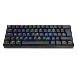 TECLADO GAMING RGB EAGLE WARRIOR KAY182U0003C 60% MECÁNICO INALÁMBRICO BT ESPAÑOL NEGRO