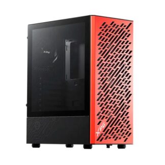 CASE GAMING ADATA XPG VALOR AIR MID TOWER VENTILADORES 4 DE 120MM CON VIDRIO LATERAL VALORAIRMT-BLACK-ORANGE NEGRO / NARANJA