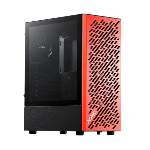 CASE GAMING ADATA XPG VALOR AIR MID TOWER VENTILADORES 4 DE 120MM CON VIDRIO LATERAL VALORAIRMT-BLACK-ORANGE NEGRO / NARANJA