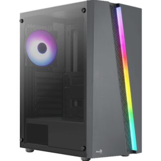 CASE GAMING RGB AEROCOOL BLADE-G-BK-V1 MID TOWER VENTILADORES 4 DE 120MM CON VIDRIO LATERAL ACCM-PV46043.11 NEGRO