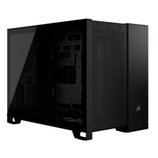 CASE GAMING CORSAIR 2500D AIRFLOW MINI TOWER SIN VENTILACIÓN INCLUIDA  CON VIDRIO LATERAL Y MALLA FRONTAL CC-9011263-WW NEGRO