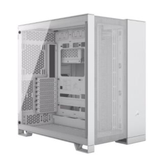 CASE GAMING CORSAIR 6500D AIRFLOW MID TOWER SIN VENTILACIÓN INCLUIDA CON VIDRIO LATERAL Y MALLA FRONTAL CC-9011260-WW BLANCO