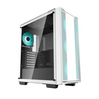 CASE GAMING DEEPCOOL CC560 WH V2 MID TOWER VENTILADORES 4 DE 120MM LED CON VIDRIO LATERAL Y MALLA FRONTAR-CC560-WHGAA4-G-2 BLANCO