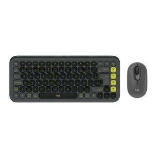 TECLADO Y MOUSE LOGITECH POP ICON COMBO INALÁMBRICO BLUETOOTH ESPAÑOL 920-013052 NEGRO