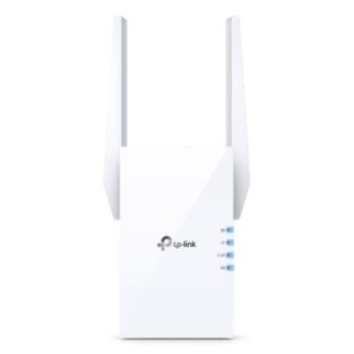 AMPLIFICADOR DE SEÑAL WIFI TP LINK RE605X CONEXION AX1800 1201 MBPS (5GHZ) + 574 MBPS (2.4GHZ) BLANCO