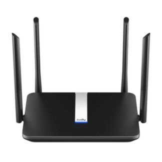 ROUTER INALAMBRICO CUDY X6 2.0 DOBLE BANDA 5GHZ AX1800 WI-FI 6 CUDY MESH GIGABIT NEGRO