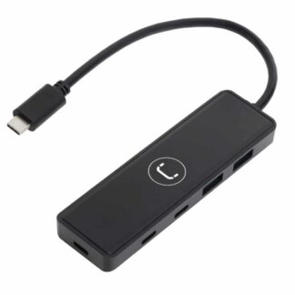 HUB UNNO TEKNO  HB1012BK USB-C  4 PUERTOS 2 USB-C 3.0 2 USB-A 3.0 5 GBPS NEGRO