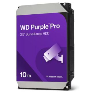 HD INTERNO 10TB WESTERN DIGITAL WD102PURP 3.5 PULG SATA III 512MB/S 7200 RPM CACHE SURVEILLANCE MORADO