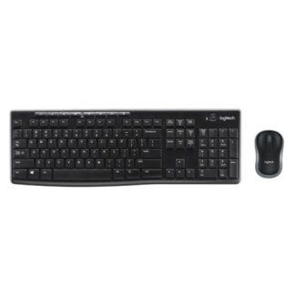 TECLADO Y MOUSE LOGITECH MK270 INALÁMBRICO CON RECEPTOR ESPAÑOL 920-004432 NEGRO