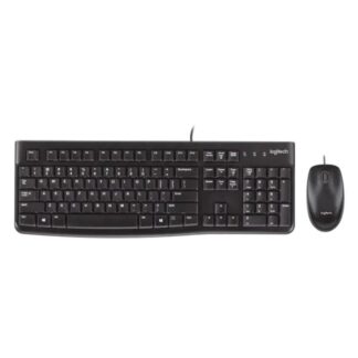 TECLADO Y MOUSE LOGITECH LOGITECH MK120 MEMBRANA ALÁMBRICO USB ESPAÑOL 920-004428 NEGRO