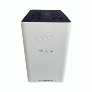 REGULADOR DE VOLTAJE CDP R2C-AVR1008 1000VA 500W 8 TOMAS 120 VCA PROTECCIÓN COAXIAL LED BLANCO / NEGRO