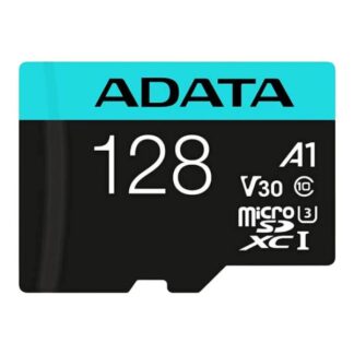 MEMORIA MICRO SDXC 128GB ADATA AUSDX128GUI3V30SA2-R 100MB/S LECTURA 85MB/S ESCRITURA PARA CAMARAS DASH CAMS SMARTPHONES TABLETS RESISTENTE ADAPTADOR SD
