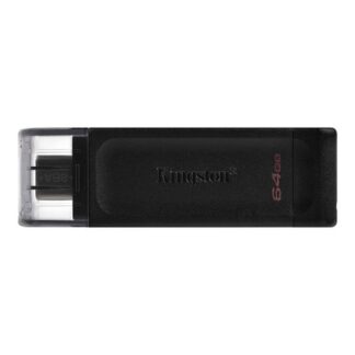 MEMORIA USB 64GB KINGSTON DATA TRAVELER 70 USB-C 3.2 GEN 1 DT70/64GB NEGRO