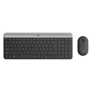 TECLADO Y MOUSE LOGITECH MK470 SLIM COMBO MEMBRANA INALÁMBRICO 2.4 GHZ ESPAÑOL 920-009266 NEGRO