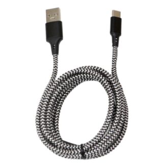 CABLE USB-C A USB-A 2.0 NOVA FDA31118001C CARGA RAPIDA 1.8M NYLON NEGRO
