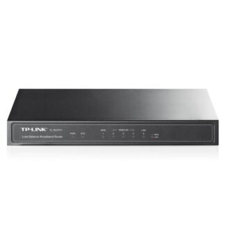 ROUTER DE BANDA ANCHA TP LINK TL-R470T+(UN) CABLEADO 10/100MBPS BALANCE DE CARGA CON 4 PUERTOS WAN NEGRO