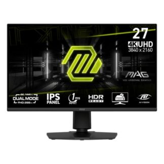 MONITOR GAMING MSI MAG 275UPD E14 27 PULG PLANO 3840X2160 4K UHD 144 HZ IPS ADAPTIVE SYNC HDMI DISPLAYPORT DUAL MODE FHD 288 HZ HDR ALTAVOCES 9S6-3CE89M-018 NEGRO
