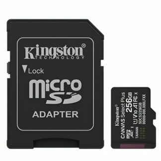 MEMORIA MICRO SDXC 256GB KINGSTON CLASE 10 UHS-I U3 150 MB/S SDCS3/256GB PARA CÁMARAS DEPORTIVAAS Y DRONES