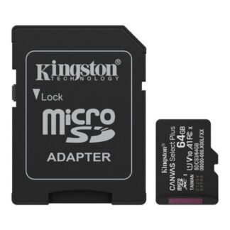 MEMORIA MICRO SDXC 64GB KINGSTON CLASE 10 UHS-I U1 100 MB/S PARA DISPOSITIVOS Y CAMARAS ANDROID SDCS3/64GB