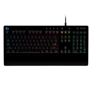 TECLADO GAMING RGB LOGITECH G213 PRODIGY MEMBRANA ALÁMBRICO INGLÉS 920-008084 NEGRO