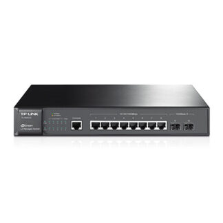 SWITCH TP LINK TL-SG3210 8 PUERTOS GIGABIT + 2 PUERTOS SFP JETSTREAM SMART MANAGED ADMINISTRABLE NEGRO