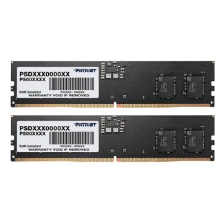 MEMORIA RAM PC 32GB PATRIOT SIGNATURE LINE PSD532G56002 DDR5 5600 MHZ CL46 1.1 V SIN DISIPADOR DIMM 288 PINES NEGRO