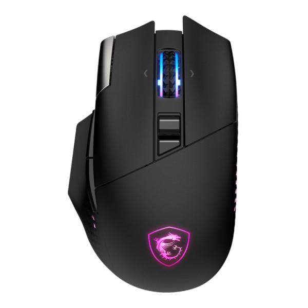 MOUSE GAMING RGB MSI VERSA PRO INALÁMBRICO 2.4 GHZ / BLUETOOTH ALÁMBRICO USB 26000 DPI S12-4301360-CLA NEGRO