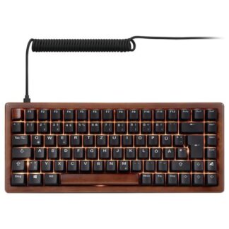 TECLADO GAMING RGB SHARKOON SKILLER SGK50 S3 WOOD PBT MECÁNICO ALÁMBRICO USB ESPAÑOL 4044951042715 NEGRO
