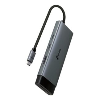 HUB USB-C TP LINK UH7020C(UN) 7 PUERTOS (USB-C / HDMI 4K / USB-A / SD / MICRO SD) 100W 5 GBPS GRIS