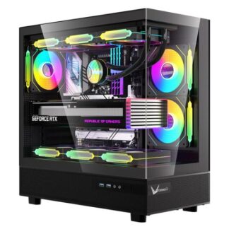 CASE ARGB FORMULA V LINE CRYSTAL Z8 FLOE BLACK MID TOWER VENTILADORES 6 DE 120MM CON VIDRIO LATERAL Y FRONTAL 4711401660828 NEGRO