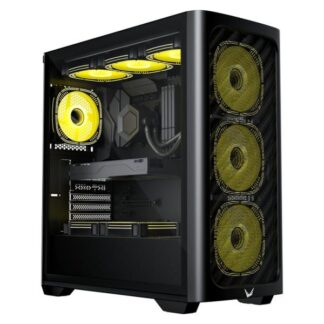 CASE ARGB FORMULA V LINE AIR POWER G3 PLUS BLACK MID TOWER VENTILADORES 6 DE 120MM CON MALLA FRONTAL Y VIDRIO LATERAL 4711401663652 NEGRO