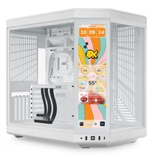 CASE HYTE Y70 TOUCH INFINITE TORRE MEDIA VIDRIO TEMPLADO CON PANTALLA TÁCTIL 14.9" GEN 3 CS-HYTE-Y70TTI-WW BLANCO