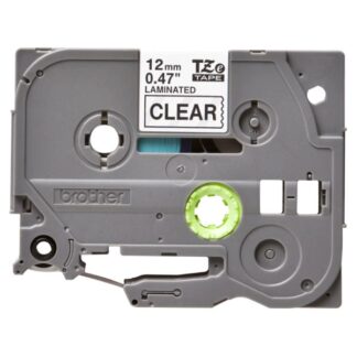 CINTAS DE ETIQUETADO BROTHER TZE131 12MM X 8M COMPATIBLE CON P-TOUCH NEGRO SOBRE FONDO TRANSPARENTE