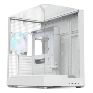 CASE APNX V2-F-WT-V1 MID TOWER 4 VENTILADORES CON PANEL FRONTAL Y LATERAL APCM-VI03143.21 BLANCO