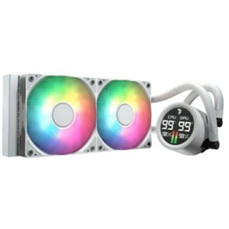 ENFRIAMIENTO LIQUIDO RGB AEROCOOL ABYSS L240R DIGI WHT AIO 240MM  LGA115X-1851/ AM5/AM4 ACLA-AD24117.21 BLANCO