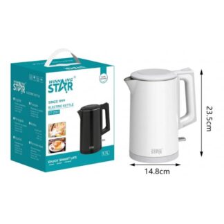 HERVIDOR ELÉCTRICO WINNING STAR ST-2061 1000W 1.7L RSH-713-WST-110V-16691 NEGRO