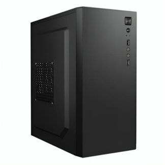 CASE CM15KTRA001C MINI TOWER SIN VENTILACIÓN INCLUIDA CON PANEL LATERAL Y CON FUENTE DE PODER 600W NEGRO