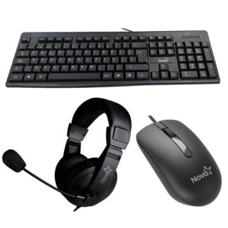 TECLADO MOUSE Y HEADSET NOVA USB KB5982U0002C