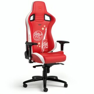 SILLA GAMING ERGONÓMICA NOBLECHAIRS EPIC EDICIÓN FALLOUT NUKA COLA CUERO SINTÉTICO NBL-PU-FNC-001 ROJO / BLANCO
