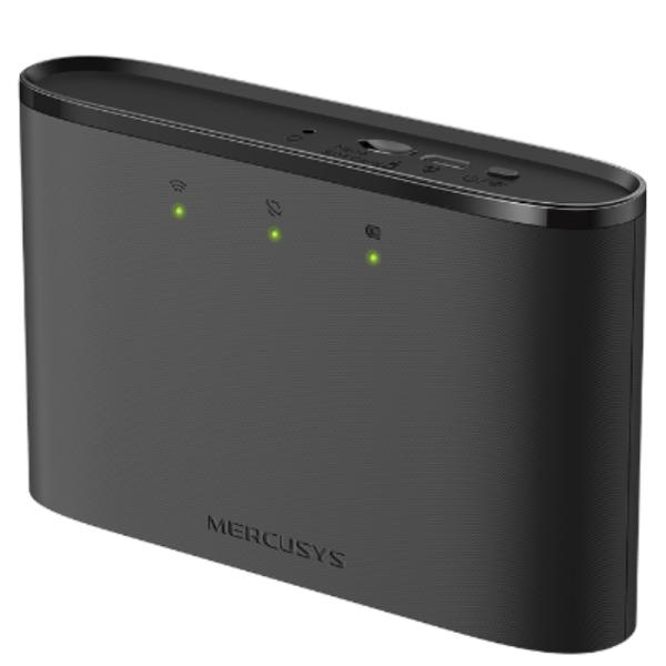 ROUTER PORTÁTIL MERCUSYS MT110 4G 2.4GHZ 150 MBPS HASTA 10 USUARIOS PUERTOS USB NEGRO