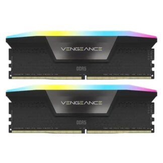MEMORIA RAM PC 16GB (2X8GB) CORSAIR VENGEANCE RGB DDR5 5200MT/S CL40 CMH16GX5M2B5200C40 NEGRO