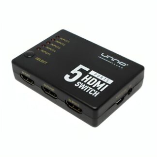 SWITCH UNNO TEKNO HB1203BK SWITCH HDMI 5 PUERTOS 4K 60HZ NO ADMINISTRABLE NEGRO