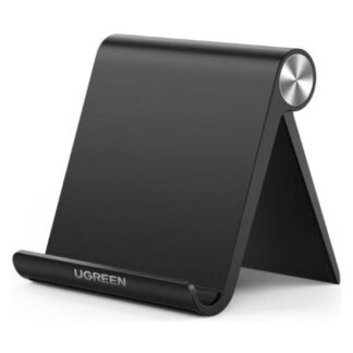 SOPORTE DE ESCRITORIO UGREEN LP115 PARA TELEFONO / TABLET PLEGABLE MULTIÁNGULO COMPATIBLE 4 PULG A 12.9 PULG 50748 NEGRO
