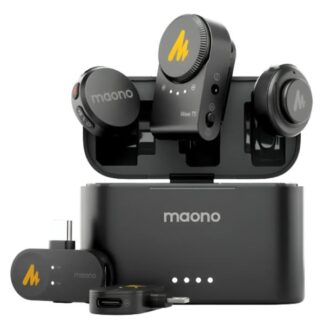 MICROFONO MAONO WM650 PA3 INALÁMBRICO TRIPLE RECEPTOR (USB-C + LIGHTNING + CAMARA) / CANCELACION DE RUIDO ENC / ESTUCHE DE CARGA