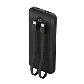POWER BANK NOVA PB-911 10000MAH PD 22.5W/2 USB-A/USB-C/CABLES USB-C Y LIGHTNING NEGRO