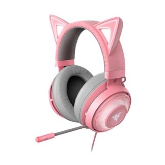 HEADSET GAMING RGB RAZER KRAKEN KITTY V2 QUARTZ ALÁMBRICO USB RZ04-04730200-R3U1 ROSADO